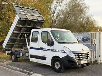 ? renault master 3 l3h1 – 2.3 dci 125 – ct.ok -6 mois – 7 places – benne + vérin hydraulique ?