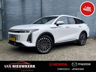 omoda 9 1.5 plug-in hybrid 537pk automaat premium | 7 jaar garantie | 1100 km bereik | 1500kg trekgewicht | panoramadak | leer |
