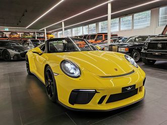 911 speedster exklusive handschalter racinggelb leder schalensitze voll lift pccb