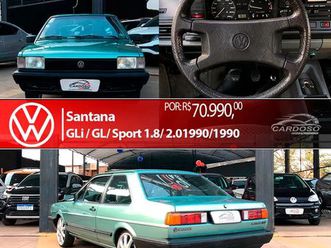 volkswagen santana gli / gl/ sport 1.8/ 2.0 (álcool) 1990