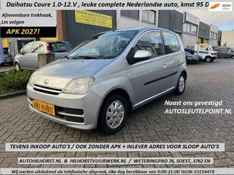 daihatsu cuore - 1.0-12v azure nederlandse auto, weinig km, apk 2027