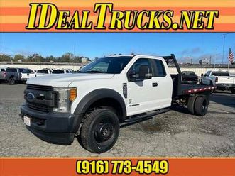 2017 ford f450 super cab 4x4 diesel 11' flatbed xl 1 owner