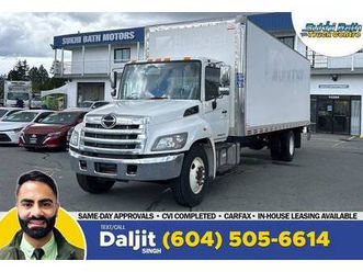 2019 hino 338 26' dry box liftgate + hydraulic brakes!*cvi completed