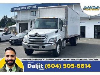 2020 hino 338 24' box + liftgate + hydraulic *safety inspected