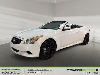 2009 infiniti g37 s rwd. heated leather seats, convertible hardtop,