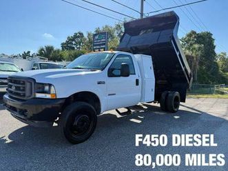 2004 ford f450 diesel mason dump truck with only 80,000 miles