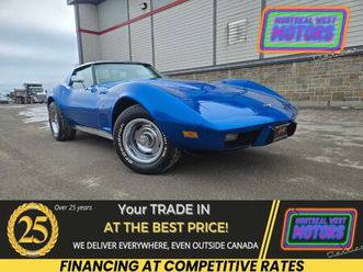1977 chevrolet corvette 350ci / t-top a/c working ! / a/c fonctionnelle !