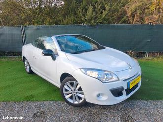 mégane 3 cc cabriolet 1.4 tce 130 - luxe - cuir - gps - blanc nacré - siège chauffant - 124 000kms