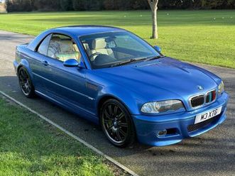 2003 bmw m3 2dr estoril blue individual with hardtop smg 100k fsh convertible petrol automatic
