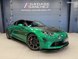 alpine a110 r 1.8l 300cv - gar 09/2027 - vert emeraude/jantes carbone/premium- suivi alpine