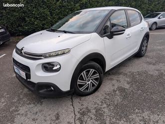 citroën c3 3 07/2018 feel business 1.6 bluehdi 75 gps android auto apple carplay 4 vitres électriques radar de recul active city brake feux led avec permutation