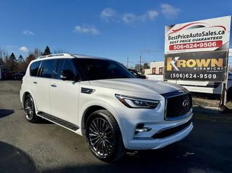 2024 infiniti qx80 proactive! 7 pass! white on brown! clean carf