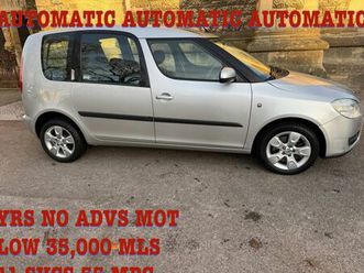 skoda roomster 1.6 35,000 automatic yrs no advs mot 12 svcs 50 mpg 3 mths warranty mpv