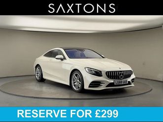 mercedes-benz s class 4.0 s560 v8 biturbo amg line (premium) coupe 2dr petrol g-tronic euro 6 (s/s) (469 ps) 19'' alloys, coupe 2018, 49725 miles, £38950 - 3298