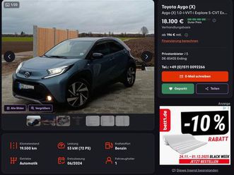 aygo x explorer mit super ausstattung für nur € 18.100