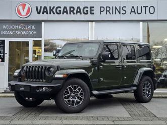 jeep wrangler unlimited - 4xe 380 80th anniversary |sarge green|camera v+a|stuur+stoelverw.| 4045 | suv/terreinwagen