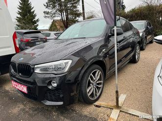 bmw x4 m sport xdrive 20da 190 ch bva8 phare led pack cuir noir 4 roues motrices radar avant arriere garantie 1 an