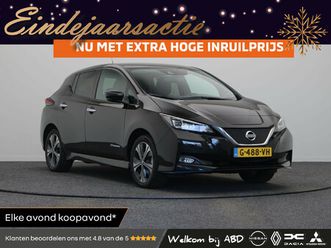 nissan leaf e+ tekna 62 kwh | 385km wltp | accu score 95% |stuur en stoelverwarming | bose soundpack | full led koplampen | volledig lederen bekleding |