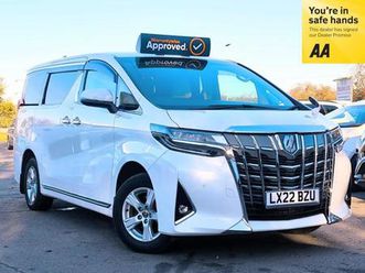 2022 toyota alphard 2.5 hybrid 7 seats cc ps leather 2 keys ulez compliant mpv petrol/electric hy...