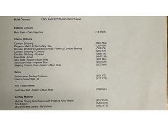 2020 bentley continental flying spurw12 1st edition mulliner a vendre