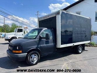 2016 chevrolet express cutaway g3500 box truck work van dual real wheel