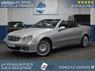 mercedes clk ii cabriolet 350 v6 272 elegance bva7-07/2005-sièges chauffants-gps-cuir intégral noir-filet anti-remous-chaine distribution ok-vidange boite auto 