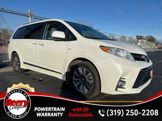 certified 2020 toyota sienna xle premium blizzard pearl