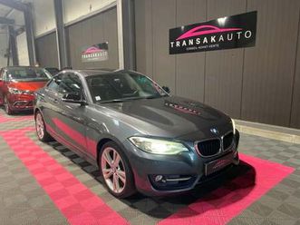 bmw serie 2 coupe f22 220d 184 cv sport a + radar de recul + bluetooth + sièges chauffants