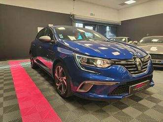 renault megane iv berline 1.2 tce 130 cv130 energy intens gt line - bleu iron - historique - androidcarplay - jantes 18 - radars -