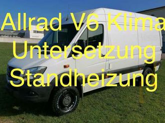 mercedes-benz sprinter v6 319 oberaigner allrad 4x4 klima untersetzung navi kamera standheizung transporter / kastenwagen