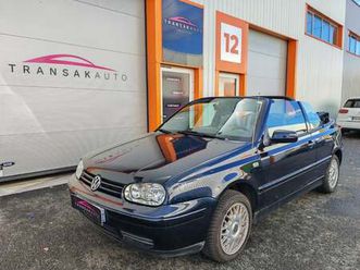 volkswagen golf cabriolet 2.0i carat / historique complet vw / entretien pour la vente