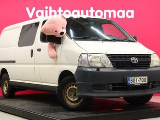 toyota hiace 2,5 d-4d 95 4ov pitkä / webasto / ilmastointi / kahdet renkaat / jakopää 2024! /