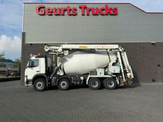 volvo fm 410 8x4 + stetter 9 m3 mixer/mischer + theam 15 m t — vrachtwagens — marktplaats