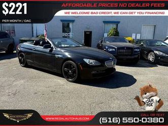 $221/mo - 2012 bmw 6 series 2dr conv 650i xdrive