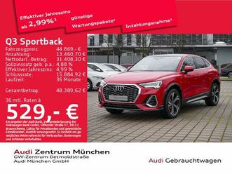 audi q3 sportback 45 tfsi qu. s tronic 2x s line pano