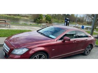 beautiful mercedes benz cls / red / automatic / diesel / beige leather seats
