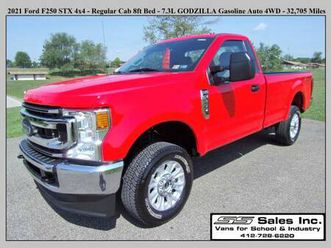 2021 ford f250 stx 4x4 regular cab - 7.3l gas auto srw - 32,705 miles