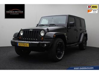 jeep wrangler unlimited 2.8 crd sport 2010 youngtimer | soft + hardtop | automaat | airco | cruise control | trekhaak | lichtmetaal | lederen bekleding | cv |