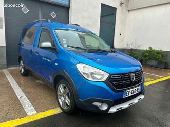 dacia dokker tce 115 stepway - garantie 12 mois - camera de recul - attelage - crit'air 1 - ivraison offerte partout en france