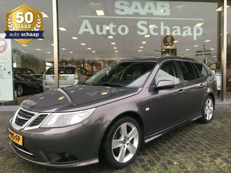 saab 9-3 estate 1.8t vector m2008 | rijklaar incl garantie | donker glas trekhaak 17 inch sportstoel carplay