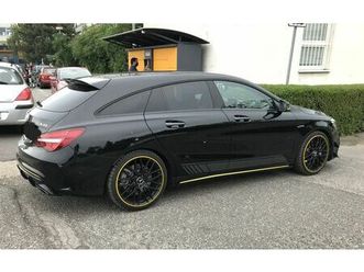 mercedes cla 45 amg shooting brake yellow night edition
