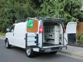 2019 chevrolet g3500 1 ton cargo, *loaded w/racks, shelves, cabinets