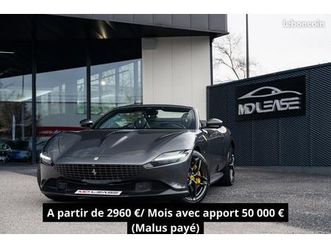 ferrari roma spyder v8 4.0 620ch - leasing 2960 euros/ mois (malus payé)