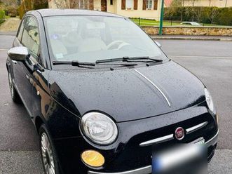fiat 500 lounge 1.2 ess 69ch ghot metal bleu rock'n roll panoramique