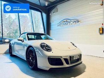 porsche 911 promo de noël 991.2 targa 4 gts 450 cv gris craie 1ère main suivi porsche