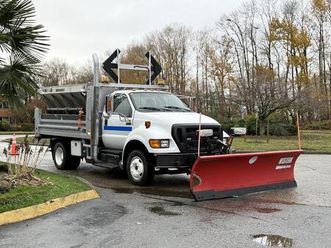 used 2013 ford f-650 2013 ford f-650 cummins plow truck with 12-foot dump and sander