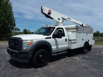 35' bucket truck 2012 ford f-450 versalift boom lift v10 gas engine