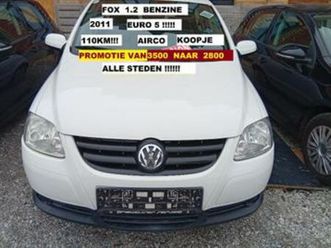 ② vw fox 1.2 benzine 2011 euro 5 maar 110km — volkswagen — 2ememain