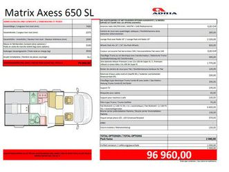 matrix axess 650 sl