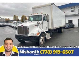 2019 peterbilt 337 26' box + railgate + hydraulic brake